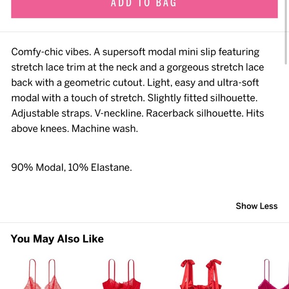 VICTORIA’S SECRET Modal Lace Racerback Mini Slip SZ M NEW!!! - Picture 6 of 6